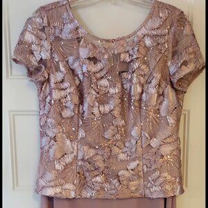 Alex Evening Sequin Bodice Long Gown